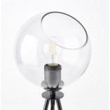 Lampa stołowa szklana kula Afton przezroczysto-czarna marki Brilliant