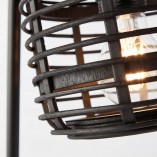 Lampa stołowa bambusowa Crosstown ciemne drewno/czarny marki Brilliant