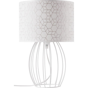 Lampa stołowa z abażurem Galance 37 biała marki Brilliant