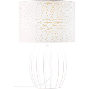 Lampa stołowa z abażurem Galance 37 biała marki Brilliant