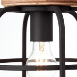 Lampa wisząca druciana potrójna Gwen 42 antyczne drewno/czarny korund marki Brilliant
