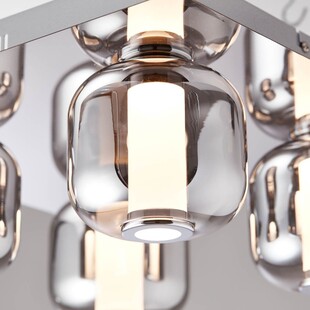 Plafon szklany nowoczesny Rafa LED 35 chrom/dymiony marki Brilliant