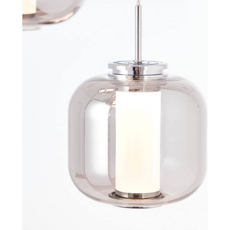 Lampa wisząca szklana nowoczesna Rafa LED 22 chrom/szkło dymione marki Brilliant