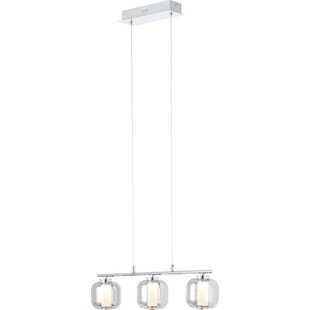 Lampa wisząca szklana nowoczesna Rafa LED 56 chrom/szkło dymione marki Brilliant