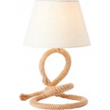 Lampa stołowa rustykalna z abażurem Sailor naturalny/biały marki Brilliant