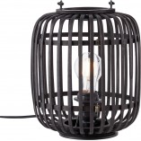 Lampa stołowa latarnia bambusowa Woodrow ciemne drewno/czarny marki Brilliant