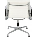 Fotel konferencyjny gabinetowy CH1081T biała skóra marki D2.Design
