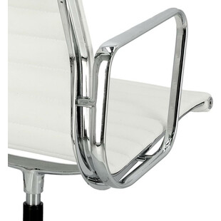 Fotel konferencyjny gabinetowy CH1081T biała skóra marki D2.Design