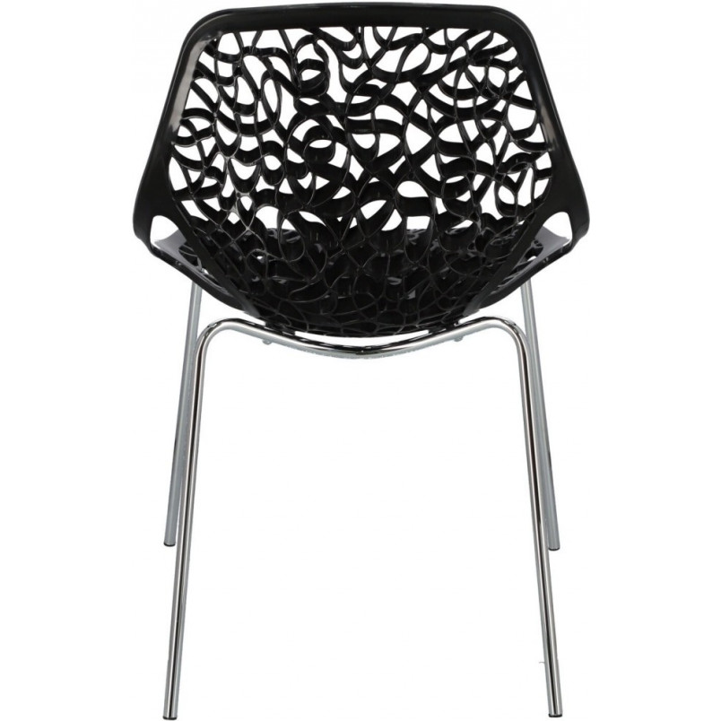 Krzesło ażurowe nowoczesne Cepelia czarne marki D2.Design