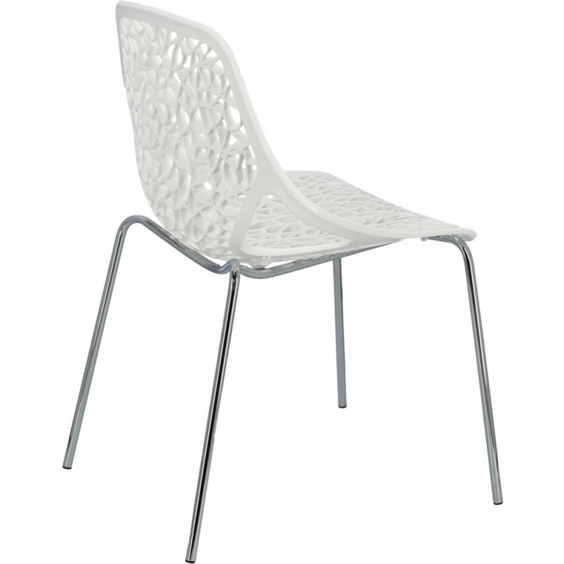 Krzesło ażurowe nowoczesne Cepelia białe marki D2.Design