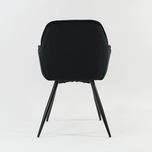 Krzesło welurowe pikowane Cherry Velvet czarne marki Signal