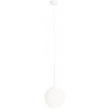 Lampa wisząca szklana kula Bosso Mini 20 biała marki Aldex