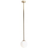 Lampa sufitowa szklana kula Pinne Long 14 biało-złota marki Aldex