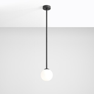 Lampa sufitowa szklana kula Pinne Long 14 biało-czarna marki Aldex