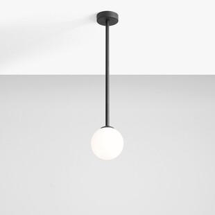 Lampa sufitowa szklana kula Pinne Medium 14 biało-czarna marki Aldex