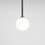 Lampa sufitowa szklana kula Pinne Medium 14 biało-czarna marki Aldex