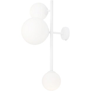 Kinkiet potrójny szklane kule Dione biały marki Aldex