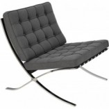 Fotel designerski pikowany BA1 antracytowy marki D2.Design