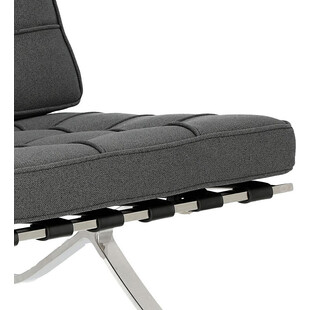Fotel designerski pikowany BA1 antracytowy marki D2.Design