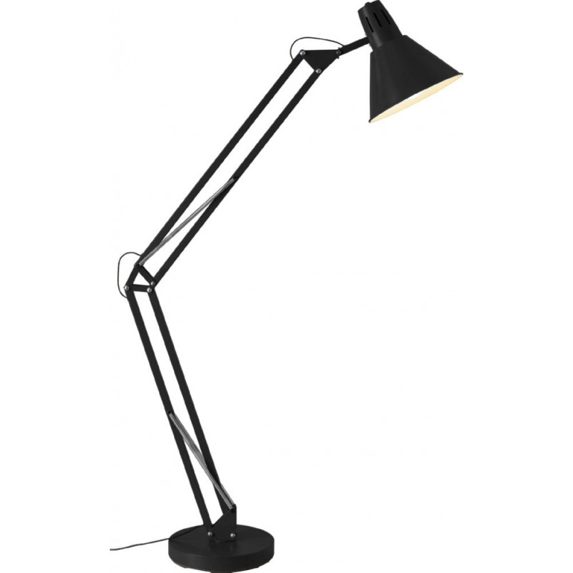 Lampa podłogowa industrialna Winston Czarna marki Brilliant