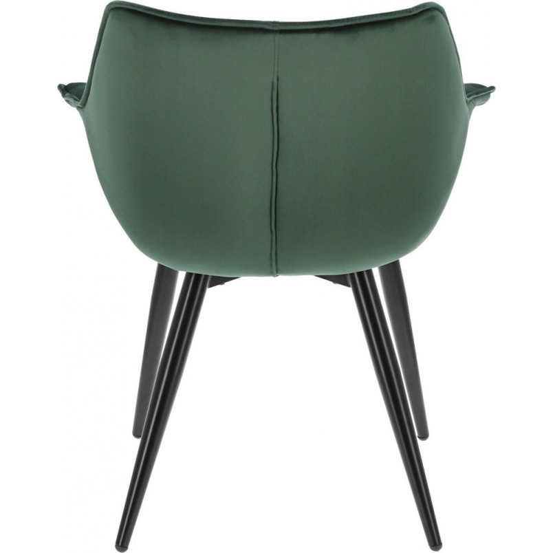 Krzesło welurowe z podłokietnikami Lord zielone marki Intesi