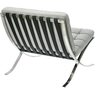 Fotel designerski pikowany BA1 jasny szary marki D2.Design