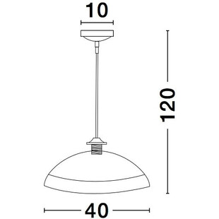 Lampa wisząca szklana antyczna Nitbe 40 biało-srebrna