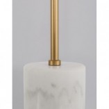 Lampa stołowa szklana kula Pekin mosiądz/złoty/biały