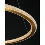 Lampa wisząca okrągła Nolion 60 LED mosiądz/złoty