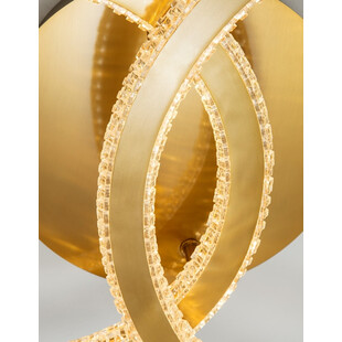 Plafon glamour z kryształkami Nolion LED mosiądz/złoty