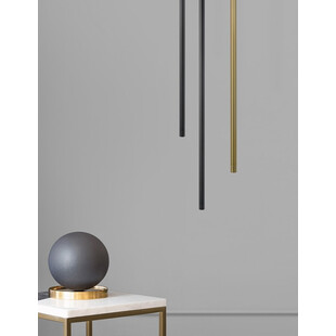 Lampa wisząca tuba minimalistyczna Terral LED czarny piaskowy