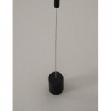 Lampa wisząca - podłogowa tuba Terral II LED czarny piaskowy