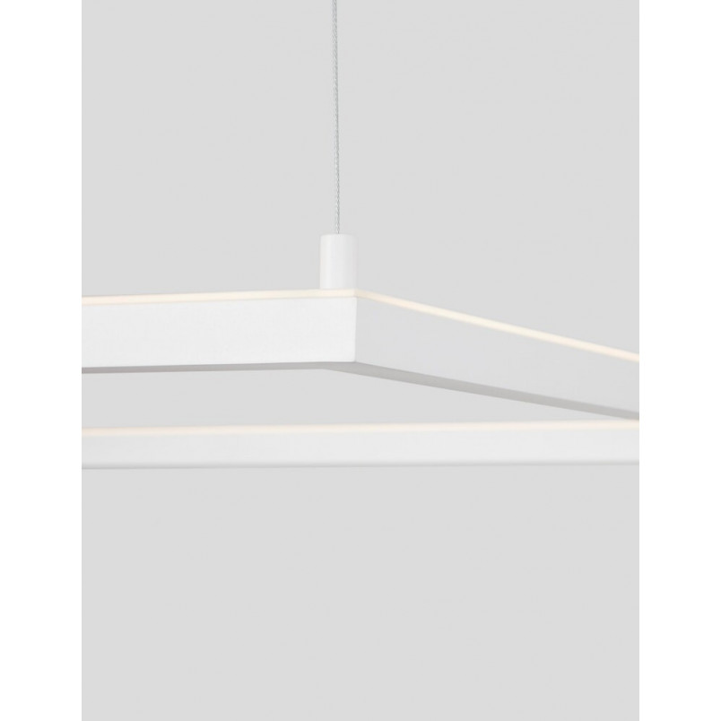 Lampa wisząca kwadratowa Natan 75 LED biały piaskowy