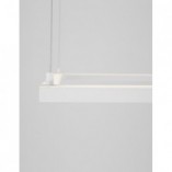 Lampa wisząca kwadratowa Natan 100 LED biały piaskowy