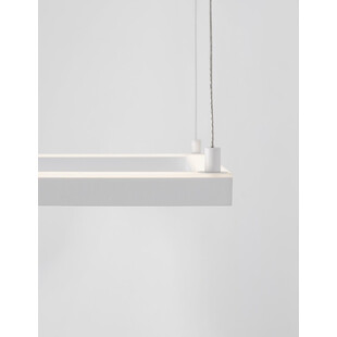 Lampa wisząca kwadratowa Natan 50 LED biały piaskowy