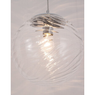 Lampa wisząca szklana kula dekoracyjna Pomissio 30 chrom/przezroczysty