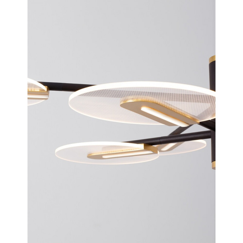Lampa sufitowa nowoczesna Tengio 89 LED czarny/złoty