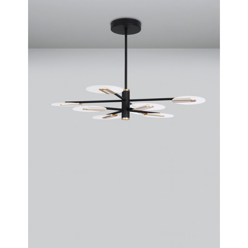 Lampa sufitowa nowoczesna Tengio 89 LED czarny/złoty