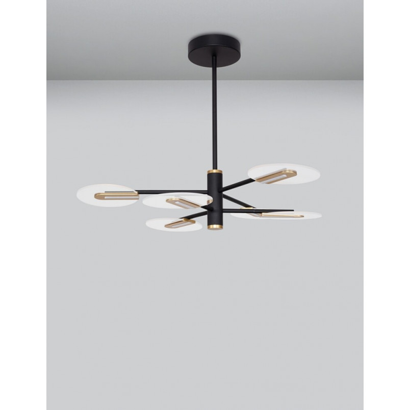 Lampa sufitowa nowoczesna Tengio 79 LED czarny/złoty