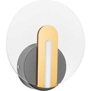 Kinkiet okrągły nowoczesny Tengio LED czarny/złoty
