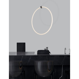 Lampa wisząca okrągła nowoczesna Ranido 59 LED czarny piaskowy