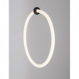 Lampa wisząca okrągła nowoczesna Ranido 38 LED czarny piaskowy