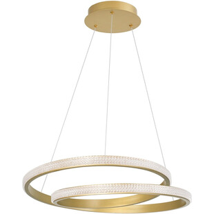 Lampa wisząca glamour z kryształkami Grosse 55 LED matowe złoto