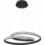 Lampa wisząca glamour z kryształkami Grosse 55 LED czarny piaskowy