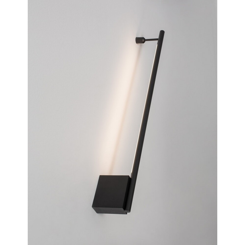 Kinkiet minimalistyczny Spiros 60 LED czarny piaskowy
