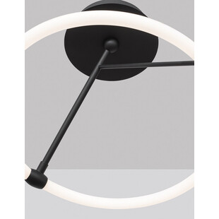 Lampa sufitowa okrągła nowoczesna Grace 38 LED czarny piaskowy