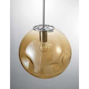 Lampa wisząca szklana kula Naymar 30 chrom/szampański