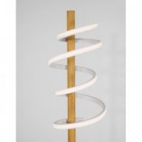 Lampa podłogowa nowoczesna Lewis LED drewniano-biała