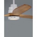 Lampa sufitowa/wiatrak skandynawski Bind 132 LED biały mat/dąb