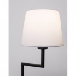 Lampa stołowa z abażurem Bonso biały/czarny piaskowy
